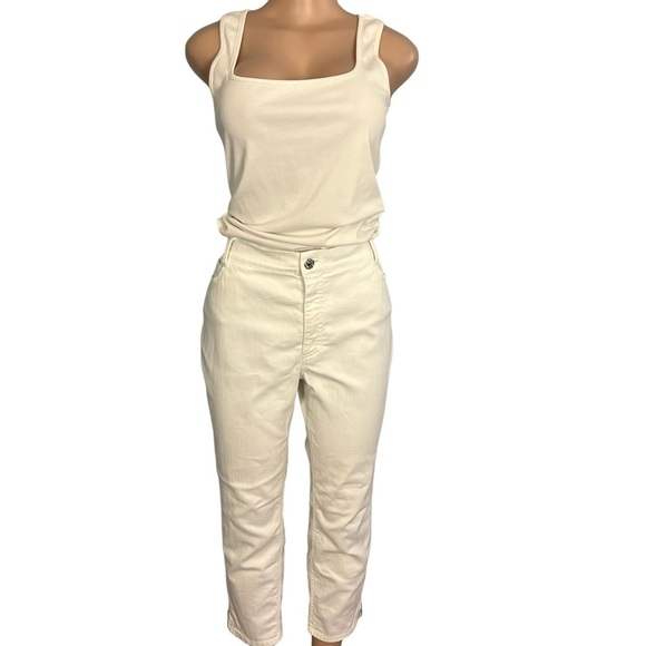 Atelier Gardeur Jeans White Mid Rise Straight Denim - Picture 2 of 10